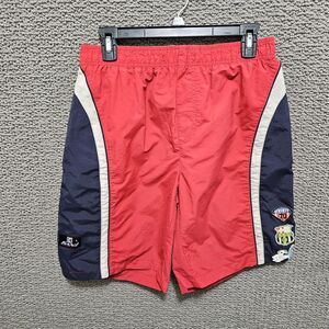 SEVENTY Men's Red Swim Beach Casual Wear Shorts Vintage Retro Style Size L